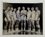 Minneapolis Lakers Autographed 8x10 Photo - 4 Signatures w/ Mikan PSA/DNA LOA