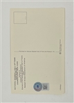 Joe DiMaggio Autographed Hall of Fame Plaque Postcard Beckett LOA
