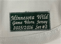 Jared Spurgeon 2015-16 Game Used Minnesota Wild Jersey Acquired From the Wild
