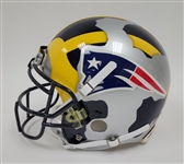 Tom Brady Autographed New England Patriots/Michigan Wolverines Full Size Authentic Helmet TriStar