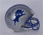 Barry Sanders Autographed & Multi-Inscribed Detroit Lions Full Size Authentic Helmet