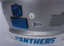 Christian McCaffrey Autographed Carolina Panthers Full Size Authentic Helmet Beckett