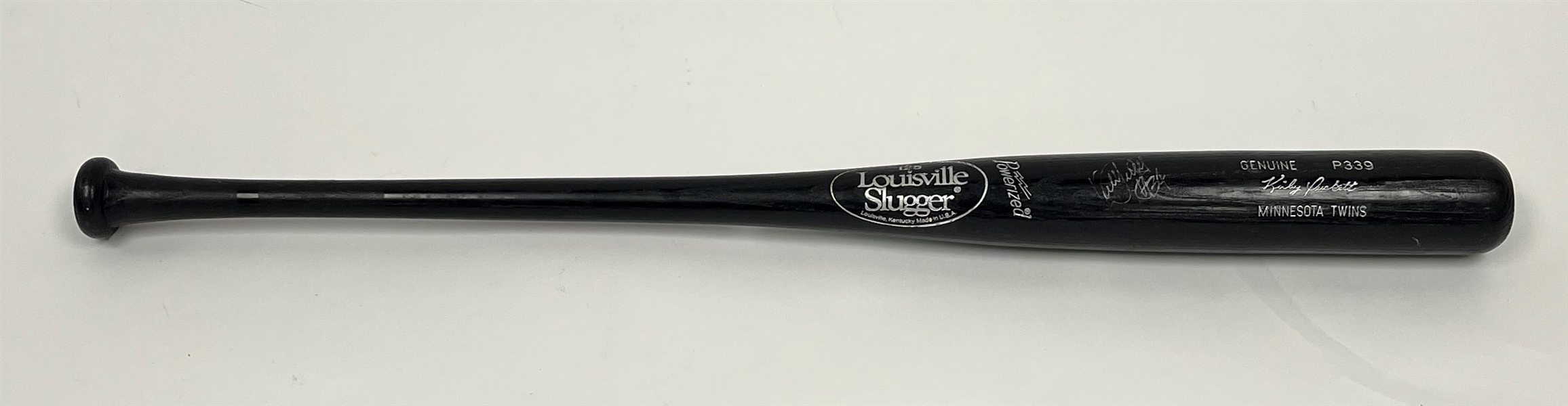 Kirby Puckett c. 1992-1993 Minnesota Twins Game Used & Autographed Bat PSA/DNA GU 8.5