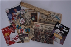 Minnesota Twins World Series Collection w/ Newspapers, Magazines, & Pins
