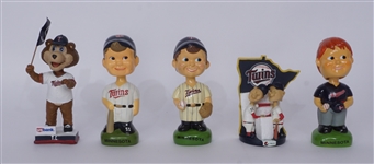 Lot of 5 Minnesota Twins Bobbleheads w/ 3 Vintage