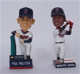 Lot of 2 Paul Molitor & Miguel Sano Minnesota Twins Bobbleheads