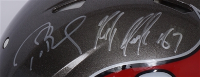 Tom Brady & Rob Gronkowski Autographed Tampa Bay Buccaneers Authentic Full Size Helmet 