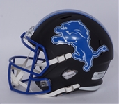 Barry Sanders Autographed & Inscribed Detroit Lions Full Size Helmet 
