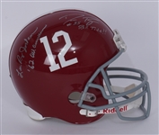 DeMeco Ryans & Lee Roy Jordan Autographed & Inscribed Alabama Crimson Tide Full Size Replica Helmet TriStar