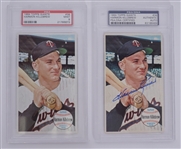 Lot of 2 Harmon Killebrew 1964 Topps Giants #38 PSA Graded Cards w/ 1 Autographed