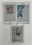 Lot of 3 Kareem Abdul-Jabbar, Shaquille ONeal, Jerry West Panini National Treasures Plate Cards 1/1