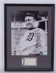 Ty Cobb Multi-Signature Batting Champion 16x20 Photo w/ Ty Cobb Cut Signature PSA/DNA