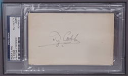 Ty Cobb Multi-Signature Batting Champion 16x20 Photo w/ Ty Cobb Cut Signature PSA/DNA