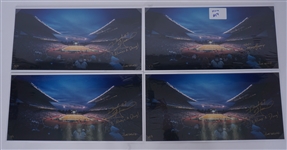 Lot of 4 Brock Huard & Manu Tuiasosopo Autographed & Matted Professionally Shot Husky Stadium Photos