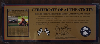 Richard Petty Autographed Plaque LE #1463/4300