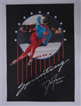 Lot of 2 LeRoy Neiman & Dan Jansen Autographed Olympic Posters Beckett