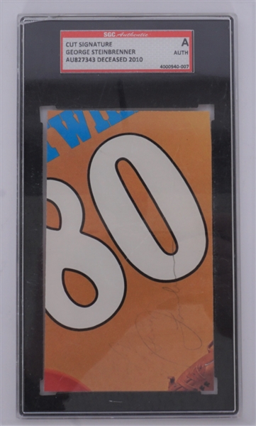 George Steinbrenner Autographed Cut Signature SGC