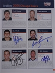 Chicago Bears Lot w/ Autographed Cards & Program
