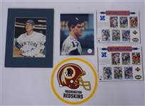 Collection of NFL & MLB Items w/ Denny McLain Autographed Photo