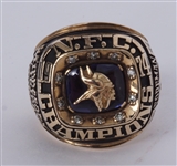 Chuck Foreman 1974 Minnesota Vikings NFC Championship 10K Gold & Diamond Ring