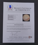 Babe Ruth Autographed Baseball Beckett LOA
