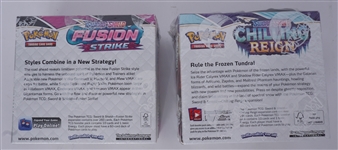 Lot of 2 Pokemon Chilling Reign & Fusion Strike Sealed Booster Boxes