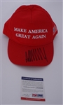 Donald Trump Autographed Make America Great Again Hat PSA/DNA