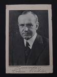 Calvin Coolidge Autographed 4x6 Vintage Photo w/ JGA LOA