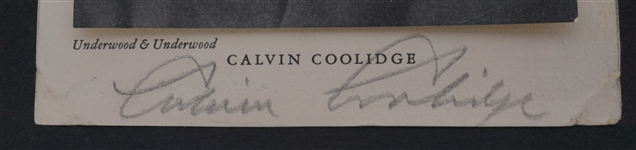 Calvin Coolidge Autographed 4x6 Vintage Photo w/ JGA LOA