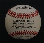Jocko Conlon Autographed ONL Baseball w/ 1992 Sporting News Conlon Complete Card Set Beckett