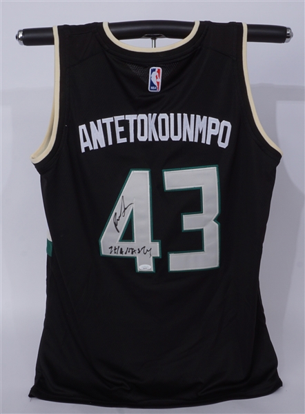 Thanasis Antetokounmpo Autographed Milwaukee Bucks Jersey *English & Greek* JSA