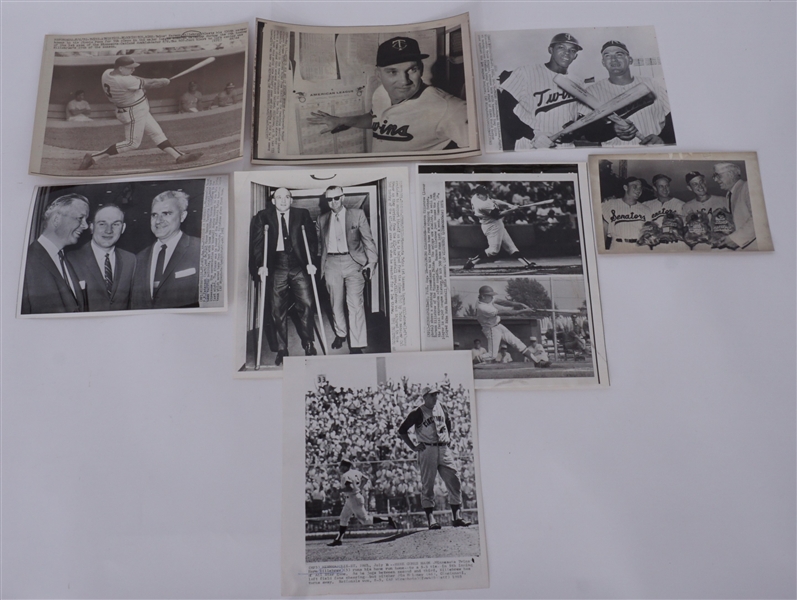 Lot of 8 Harmon Killebrew Original Wire Photos