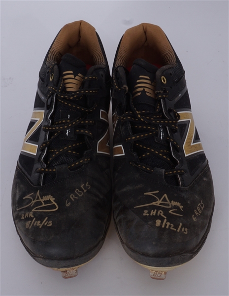 Miguel Sano 2015 Minnesota Twins Game Used & Autographed Cleats From Rookie Season 2 HR Game w/ JSA LOA & Player Provenance