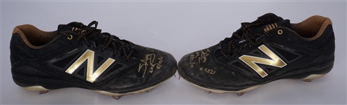 Miguel Sano 2015 Minnesota Twins Game Used & Autographed Cleats From Rookie Season 2 HR Game w/ JSA LOA & Player Provenance
