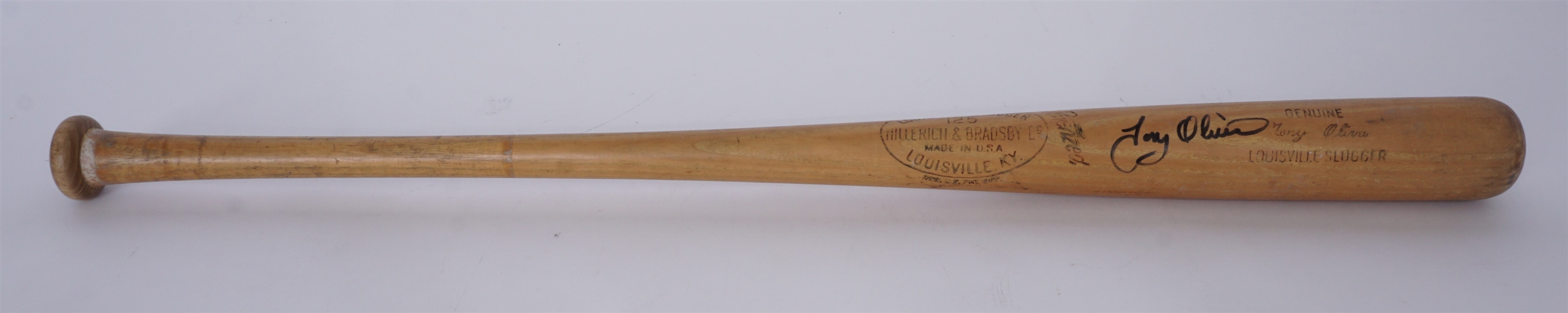Tony Oliva c. 1962-1963 Minnesota Twins Game Used & Autographed Rookie Bat PSA/DNA GU 8