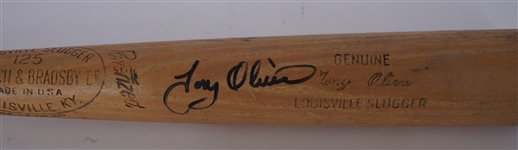 Tony Oliva c. 1962-1963 Minnesota Twins Game Used & Autographed Rookie Bat PSA/DNA GU 8