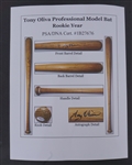 Tony Oliva c. 1962-1963 Minnesota Twins Game Used & Autographed Rookie Bat PSA/DNA GU 8