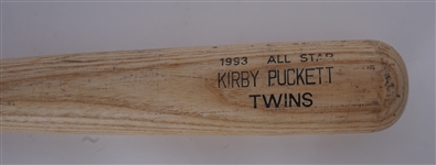 Kirby Puckett 1993 Game Ready All-Star Game Bat *AS MVP*