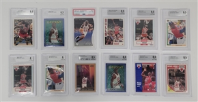 Lot of 12 Michael Jordan Graded Cards 