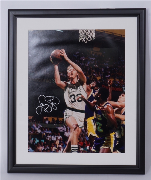 Larry Bird Autographed & Framed 16x20 Photo Steiner