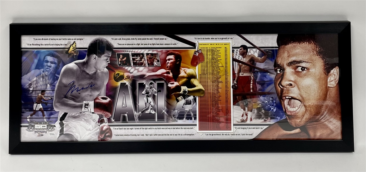 Muhammad Ali Autographed & Framed LE 155/200 Panoramic Photo
