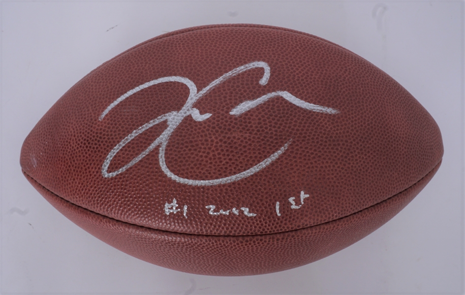 David Carr 2002 Game Used Autographed & Inscribed Football TriStar
