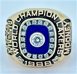 1988 Los Angeles Lakers “Back-to-Back” NBA World Champions 14K Gold & Diamond Ring
