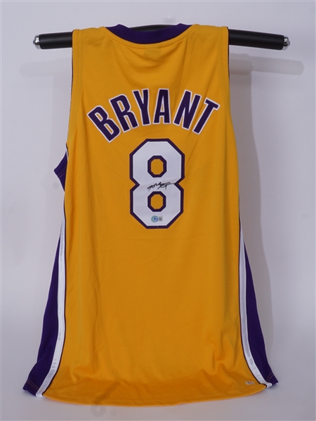 Kobe Bryant Autographed 1999-2000 Los Angeles Lakers Pro Cut Home Gold Jersey PSA/DNA & Beckett