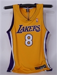 Kobe Bryant Autographed 1999-2000 Los Angeles Lakers Pro Cut Home Gold Jersey PSA/DNA & Beckett