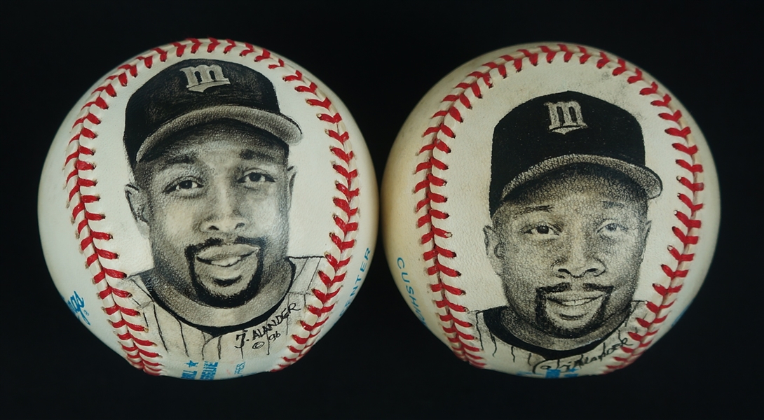 Kirby Puckett 1996 Lot of 2 Unique Art Baseballs