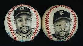 Kirby Puckett 1996 Lot of 2 Unique Art Baseballs
