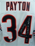 Walter Payton Autographed & Multi Inscribed Chicago Bears Stat Jersey w/Walter Payton Authentication