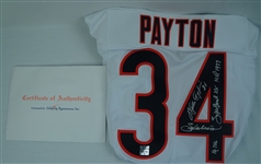 Walter Payton Autographed & Multi Inscribed Chicago Bears Stat Jersey w/Walter Payton Authentication