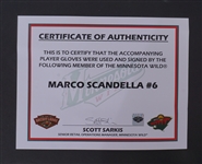 Marco Scandella Game Used & Autographed Hockey Gloves w/ Team Provenance